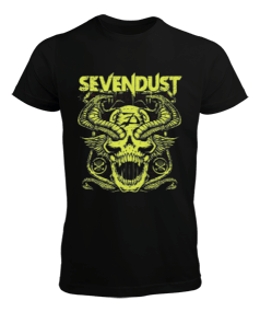 Tisho - Sevendust Rock Tasarım Baskılı Erkek Tişört