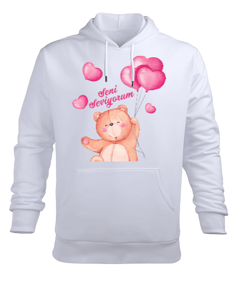 Tisho - SEVGİ Erkek Kapüşonlu Hoodie Sweatshirt