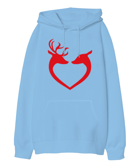 Tisho - Sevgililer günü hoodie limited edition Oversize Unisex Kapüşonlu Sweatshirt
