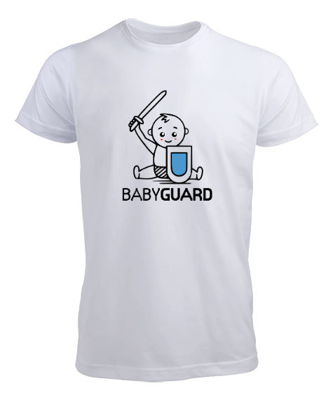 Tisho - Sevimli Babyguard Beyaz Erkek Tişört