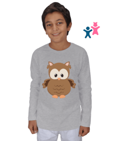 Sevimli Baykuş Çocuk Unisex Uzunkollu - Tisho