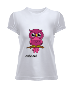 sevimli baykuş Kadın Tişört - Tisho