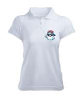 Sevimli cool hayalet Beyaz Kadın Polo Yaka Tişört - Tisho