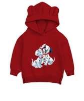 Sevimli Dalmaçyalılar Kırmızı Unisex Çocuk Ayı Hoodie Kapşonlu - Tisho