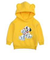 Sevimli Dalmaçyalılar Sarı Unisex Çocuk Ayı Hoodie Kapşonlu - Tisho