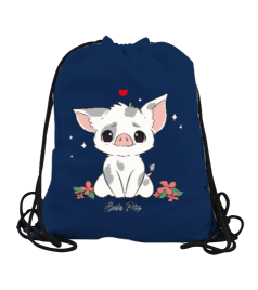 sevimli domuz Büzgülü Spor Çanta - Tisho