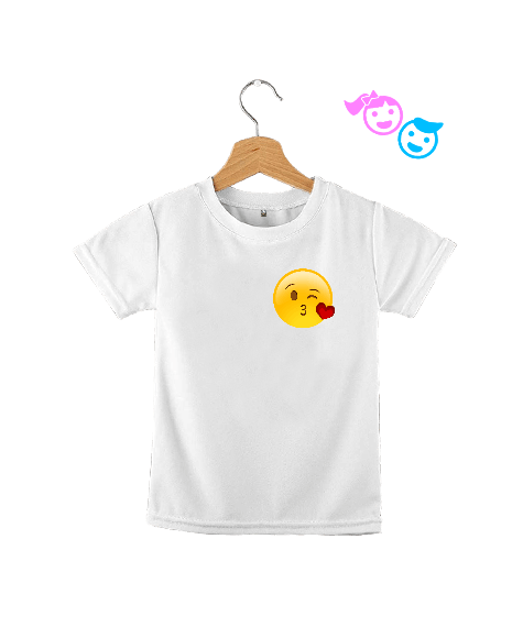 Tisho - Sevimli Emojiler Öpücük Çocuk Unisex