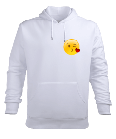 Sevimli Emojiler Öpücük Erkek Kapüşonlu Hoodie Sweatshirt - Tisho