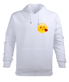 Sevimli Emojiler Öpücük Erkek Kapüşonlu Hoodie Sweatshirt - Tisho