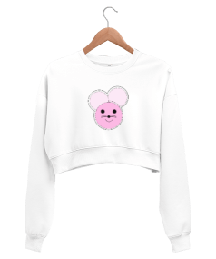 Sevimli Fare Kadın Crop Sweatshirt - Tisho