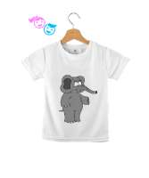 Sevimli fill Beyaz Çocuk Unisex - Tisho