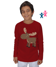 Sevimli Geyik Çocuk Unisex Uzunkollu - Tisho
