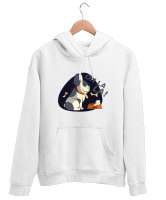Sevimli Köpek - Dog Beyaz Unisex Kapşonlu Sweatshirt - Tisho
