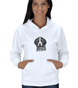 sevimli köpek Kadın Kapşonlu - Tisho