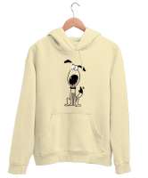 Sevimli Köpek - Sweet Dog V1 Krem Unisex Kapşonlu Sweatshirt - Tisho