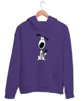Sevimli Köpek - Sweet Dog V1 Mor Unisex Kapşonlu Sweatshirt - Tisho