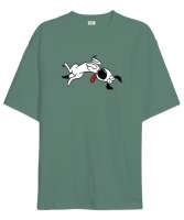 Sevimli Köpek - Sweet Dog V2 Çağla Yeşili Oversize Unisex Tişört - Tisho