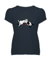 Sevimli Köpek - Sweet Dog V2 Füme Kadın V Yaka Tişört - Tisho