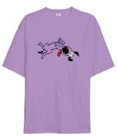 Sevimli Köpek - Sweet Dog V2 Lila Oversize Unisex Tişört - Tisho