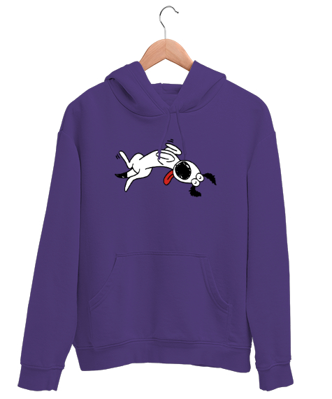 Sevimli Köpek - Sweet Dog V2 Mor Unisex Kapşonlu Sweatshirt - Tisho