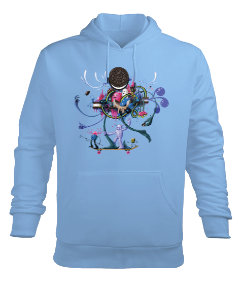 Tisho - Sevimli Kurabiye Canavarları Erkek Kapüşonlu Hoodie Sweatshirt