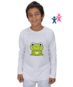 Sevimli Kurbağa Çocuk Unisex Uzunkollu - Tisho