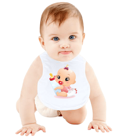 Tisho - Sevimli Minik Tasarımlı Bebek Mama Önlüğü