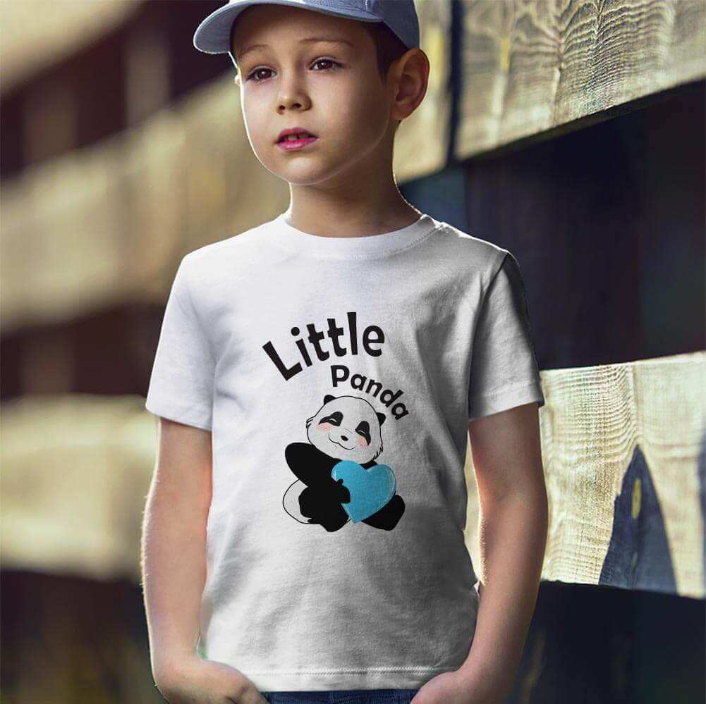 Tisho - Sevimli Panda Erkek Çocuk Tişört - Tekli Kombin