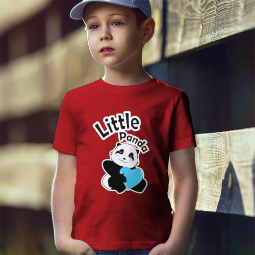 Tisho - Sevimli Panda Erkek Çocuk Tişört - Tekli Kombin (1)