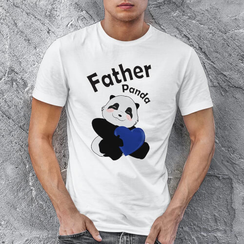 Sevimli Panda Erkek Tişört - Tekli Kombin