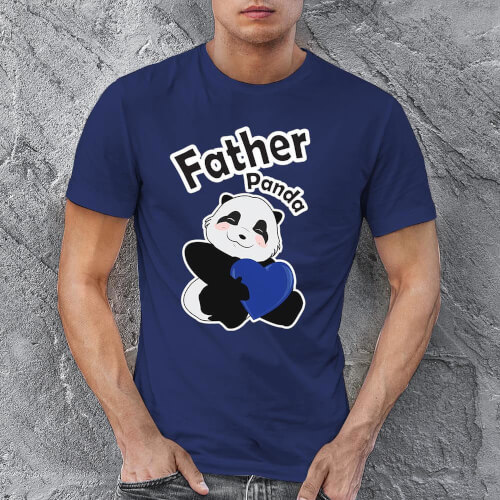 Sevimli Panda Erkek Tişört - Tekli Kombin