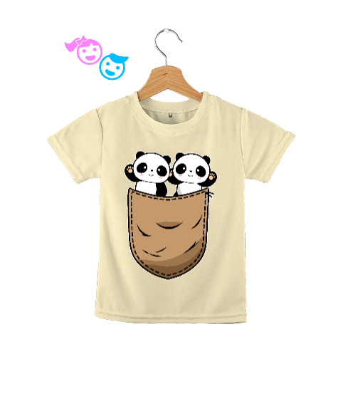 Tisho - Sevimli panda hayvan Krem Çocuk Unisex