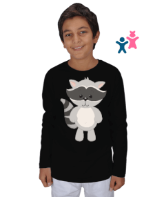 Sevimli Rakun Çocuk Unisex Uzunkollu - Tisho