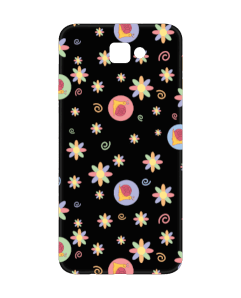 Sevimli Salyangoz ve Renkli Çiçekler Deseni Samsung J7 Prime - Tisho