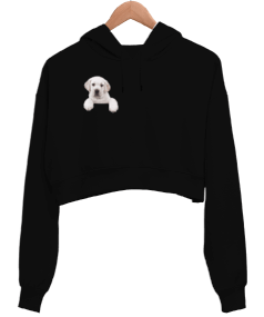 SEVİMLİ ŞEY Kadın Crop Hoodie Kapüşonlu Sweatshirt - Tisho