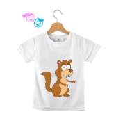 Sevimli sincap Beyaz Çocuk Unisex - Tisho