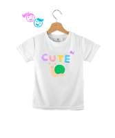 Sevimli Yazılı Tasarım Beyaz Çocuk Unisex - Tisho