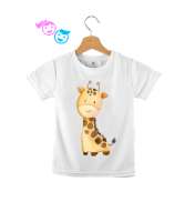 Sevimli zürafa Beyaz Çocuk Unisex - Tisho