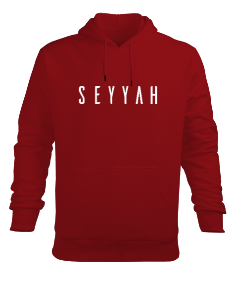 Tisho - Seyyah Kırmızı TiNCiR Erkek Kapüşonlu Hoodie Sweatshirt