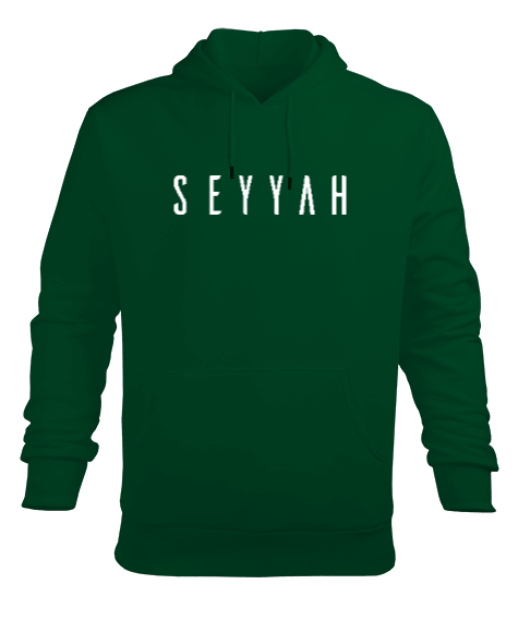 Tisho - Seyyah Yeşil TiNCiR Erkek Kapüşonlu Hoodie Sweatshirt