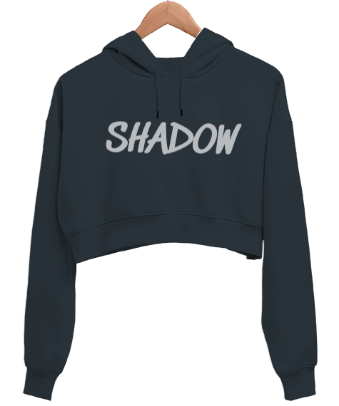 Tisho - SHADOW Kadın Crop Hoodie Kapüşonlu Sweatshirt