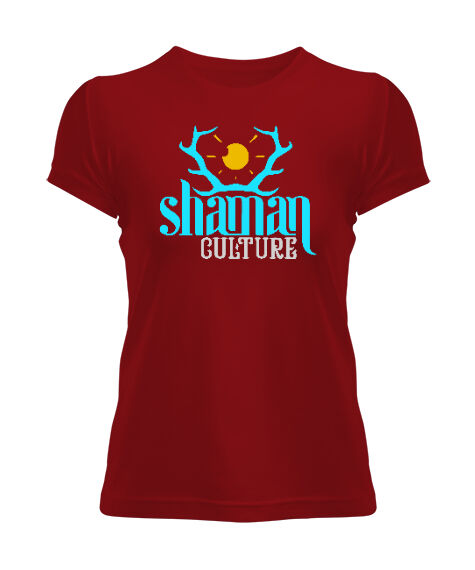Tisho - Shaman Culture - Şaman Kırmızı Kadın Tişört