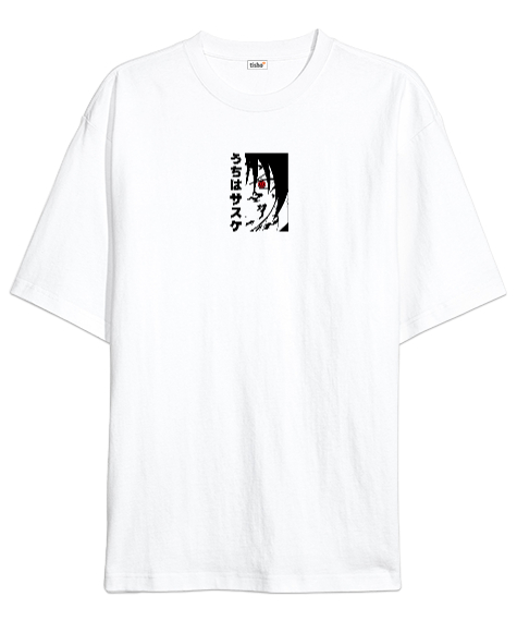 Tisho - SHARINGAN Beyaz Oversize Unisex Tişört