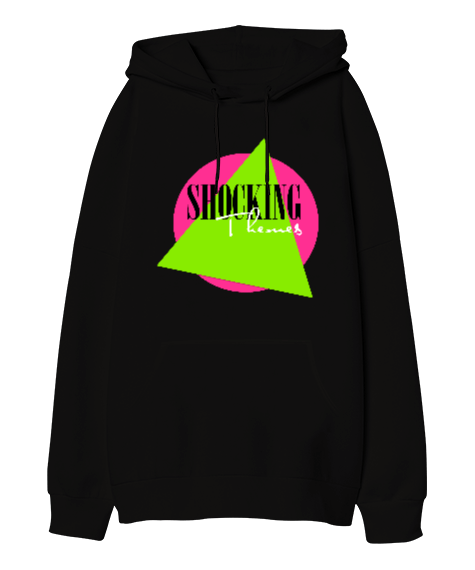 Tisho - Shocking Themes Tasarım Oversize Unisex Kapüşonlu Sweatshirt