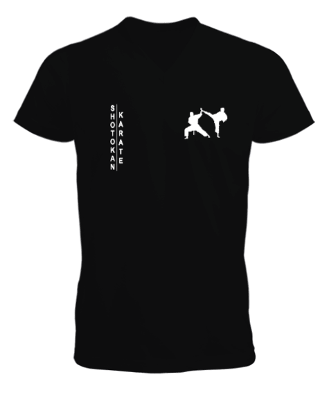 Tisho - Shotokan Karate Erkek Kısa Kol V Yaka Tshirt Erkek Kısa Kol V Yaka Tişört