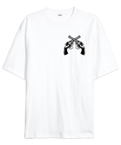 Tisho - Silah Tasarımlı Oversize Unisex Tişört