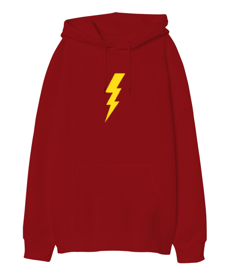 Tisho - Şimşek Oversize Unisex Kapüşonlu Sweatshirt