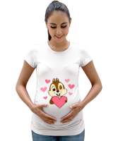 Sincap Beyaz Kadın Hamile Tişört - Tisho