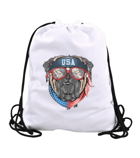 Tisho - Sinirli amerikan bulldog USA Büzgülü Spor Çanta