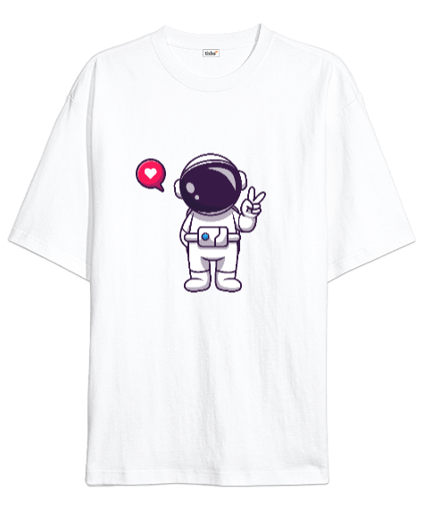 Tisho - Şirin Astronot Oversize Unisex Tişört
